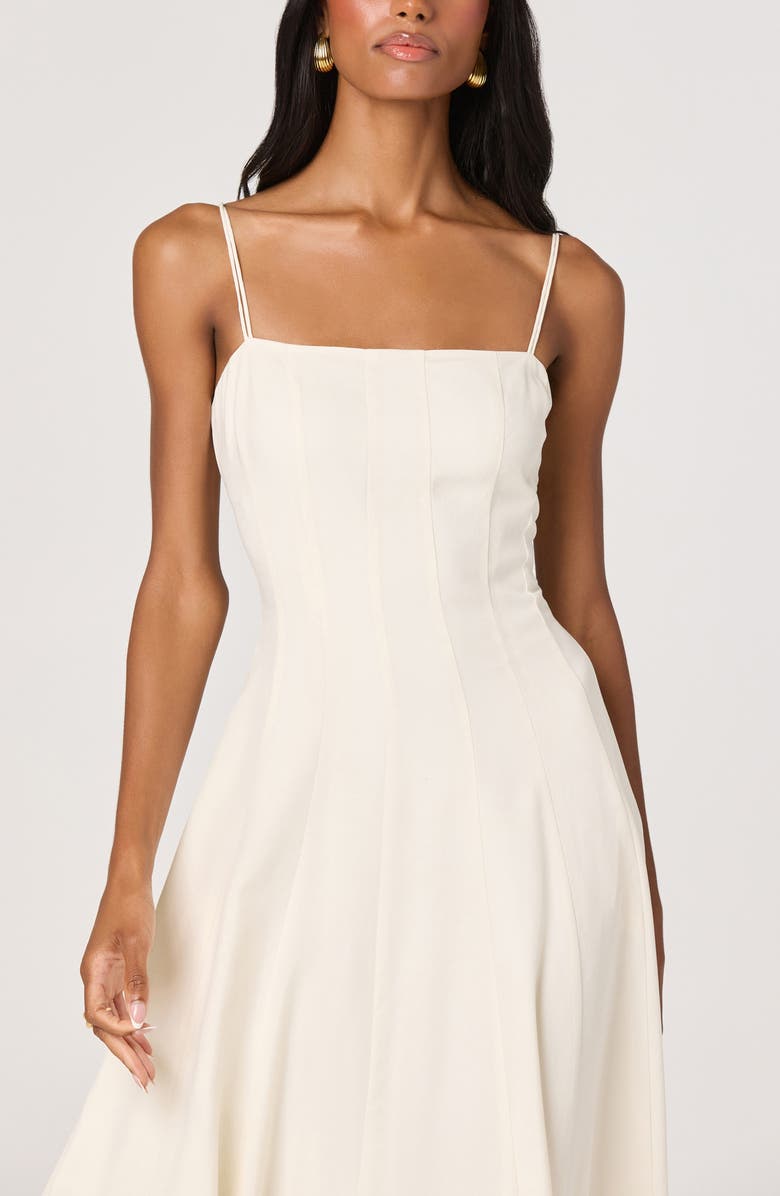 ASTR the Label Trisha Tie Strap Midi Dress, Alternate, color, Bone