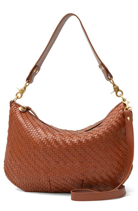 Moyen Woven Leather Messenger Bag