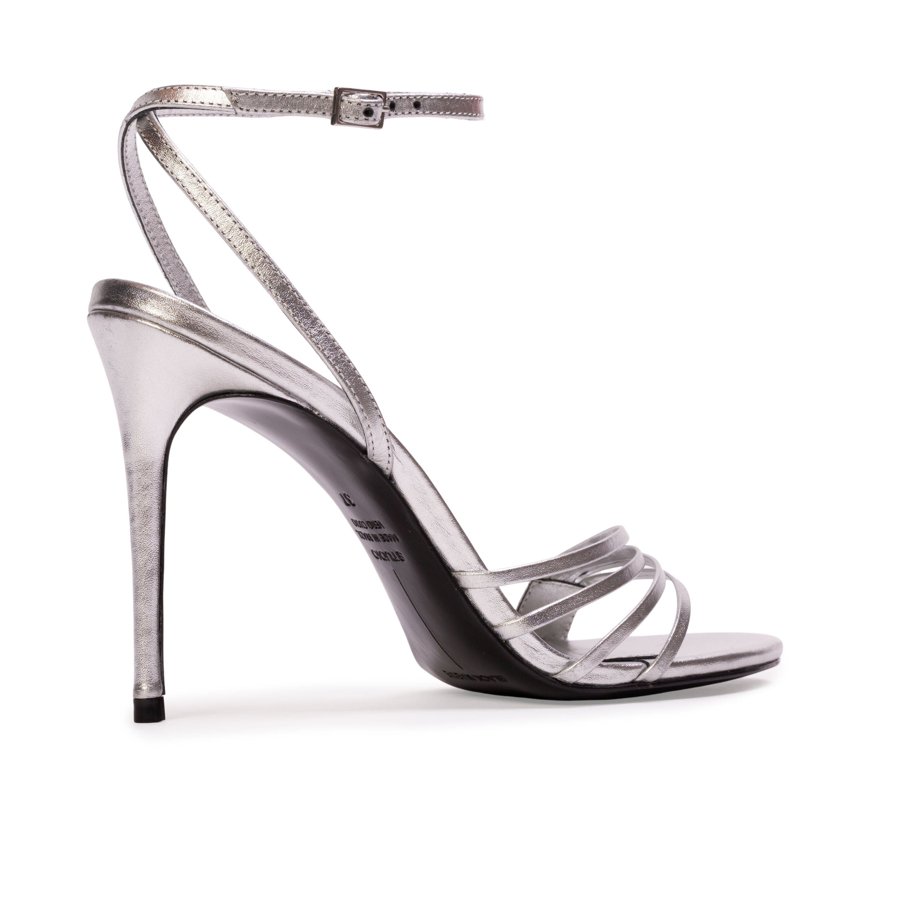 Ella 100 Metallic Sandal, Alternate, color, Silver Metallic
