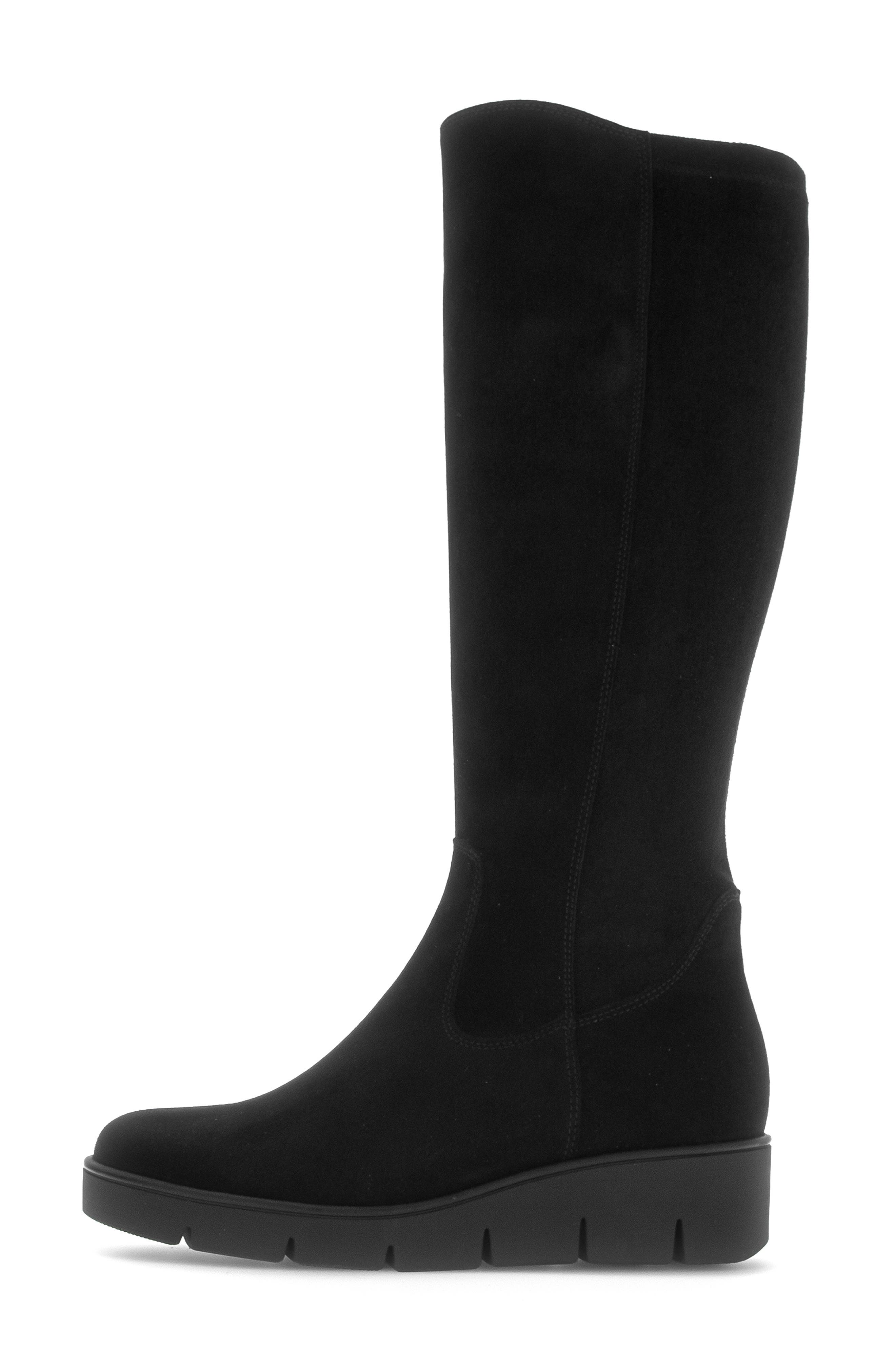 Vina Leather Knee High Boot, Alternate, color, BLACK