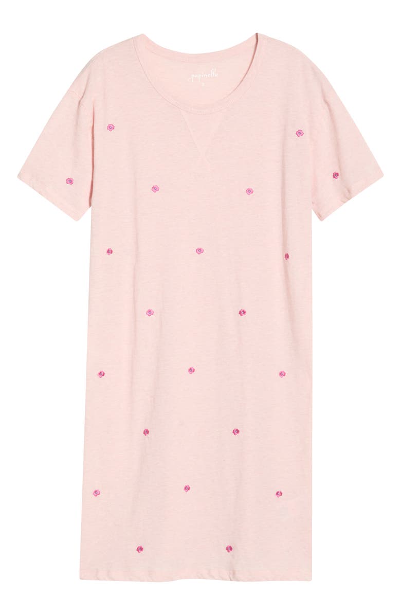 Papinelle Jada Posy Organic Cotton Nightgown, Alternate, color, Petal Pink