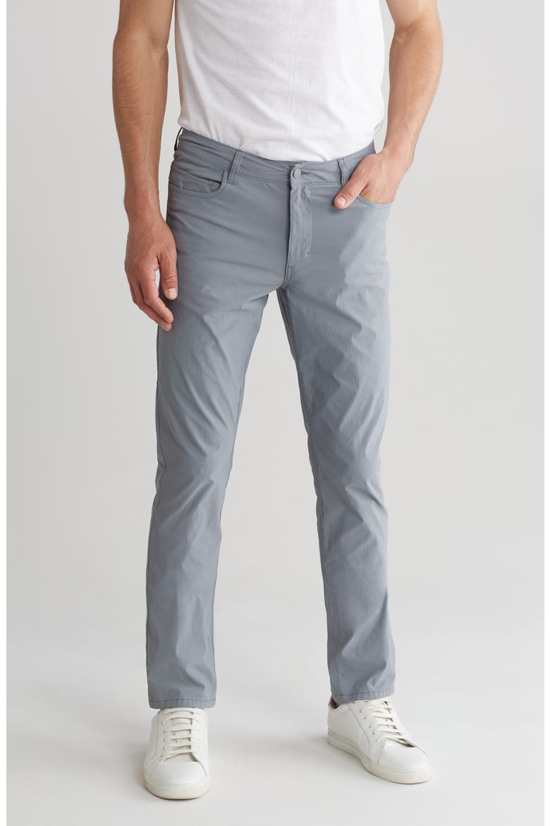 Flat Front Slim Leg Performance Hybrid Pants, Main, color, LEGION BLUE