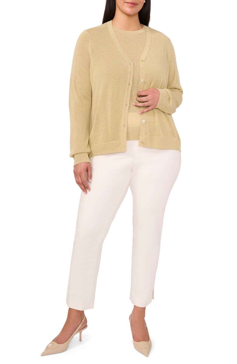 Halogen<sup>®</sup> V-Neck Cardigan, Alternate, color, Soft Sage