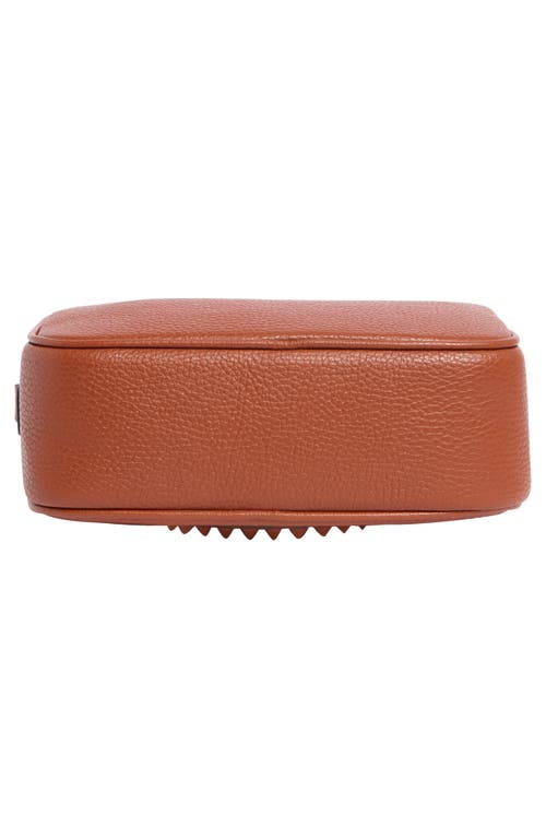 Valentino By Mario Valentino Mia Rock Stud Leather Crossbody Bag In Brown