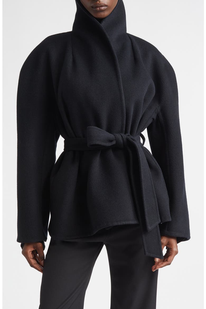 Short Double Face Wool Wrap Coat (Women) | Nordstrom