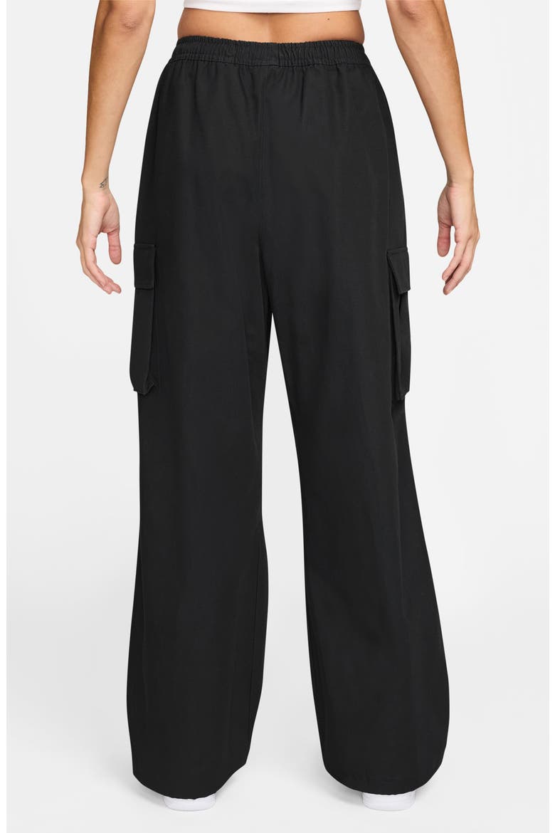 Sportswear Loose Woven Cargo Pants, Alternate, color, BLACK/ SAIL