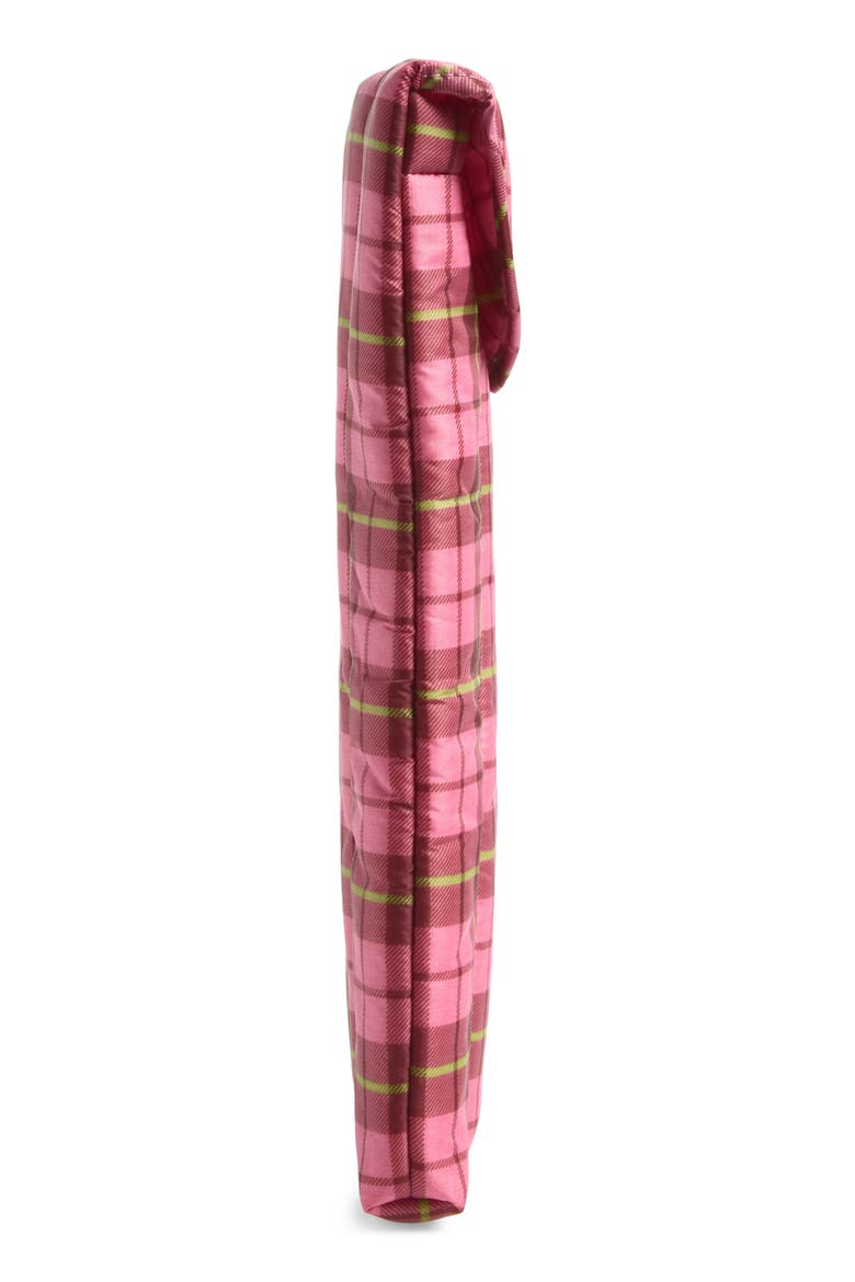 Puffy 13/14" Laptop Sleeve, Alternate, color, AZALEA PINK TARTAN