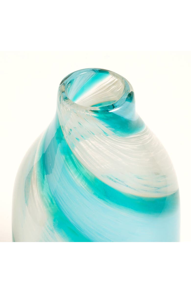 Zsa Zsa Zsu Macau Glass Vase 12 In, Alternate, color, Green