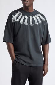 Palm Angels Big Neck Logo Cotton Graphic T-Shirt