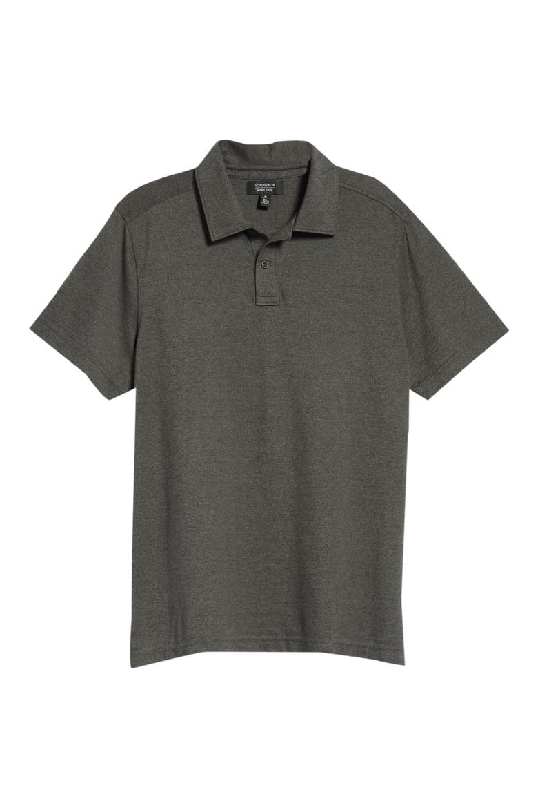 Regular Fit Polo, Alternate, color, BLACK CAVIAR MELANGE
