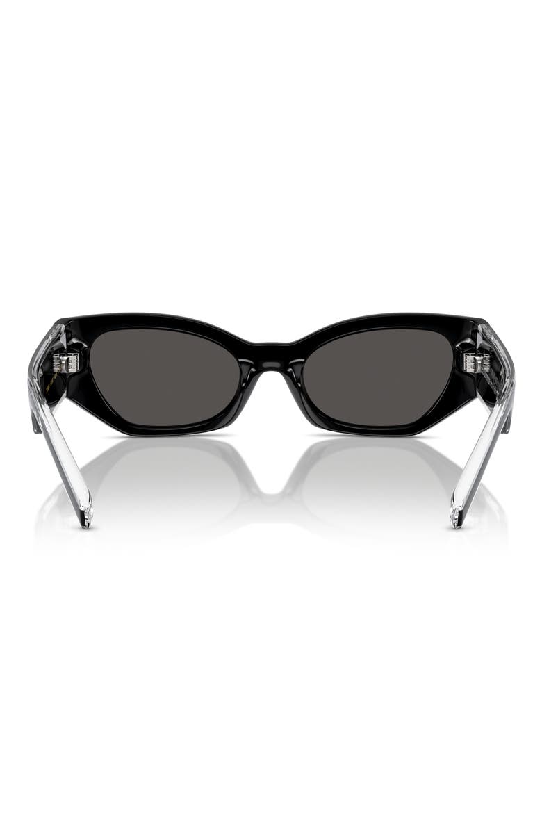 Dolce&Gabbana Kids' 48mm Small Cat Eye Sunglasses, Alternate, color, Black / Dark Grey