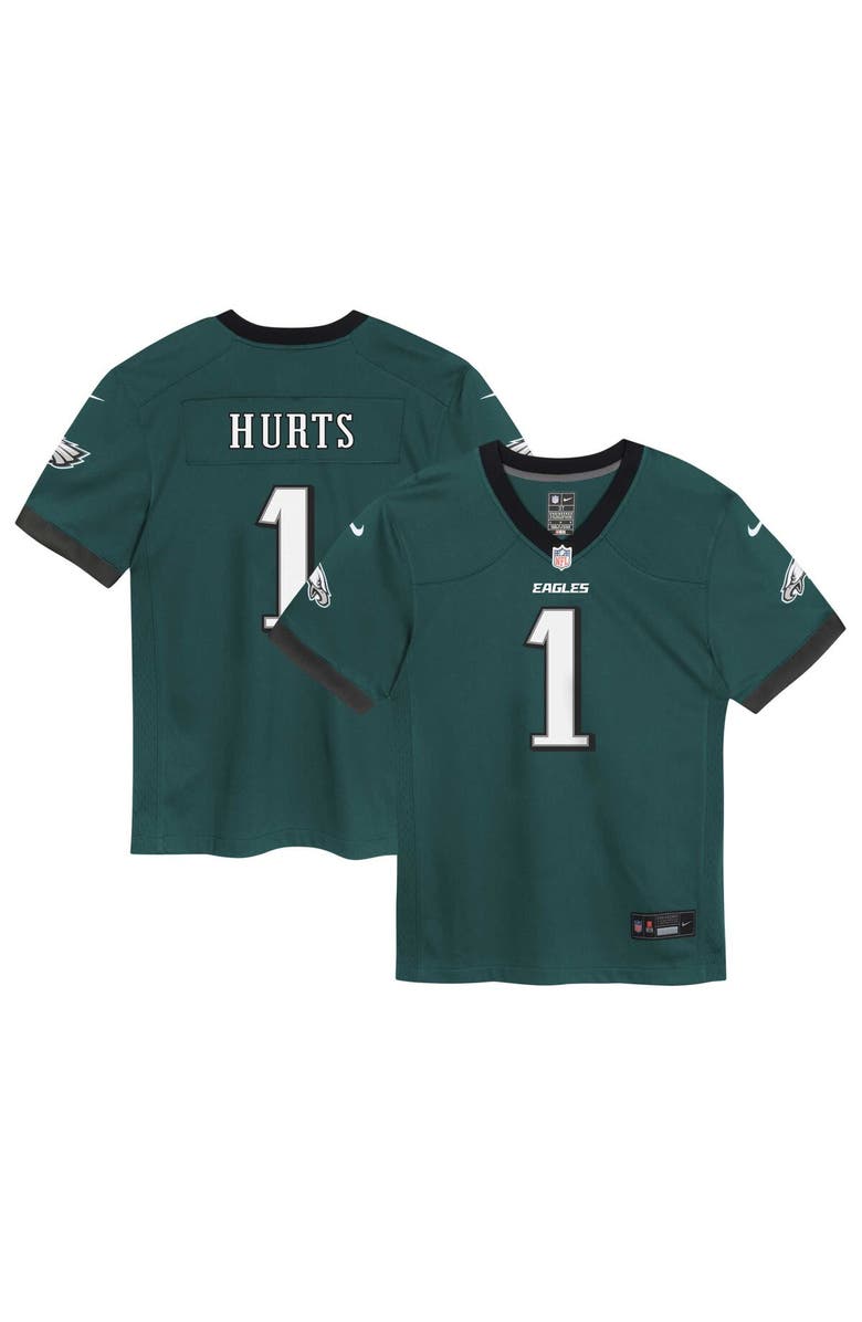 Nike Preschool Nike Jalen Hurts Midnight Green Philadelphia Eagles Game Jersey, Main, color, Green