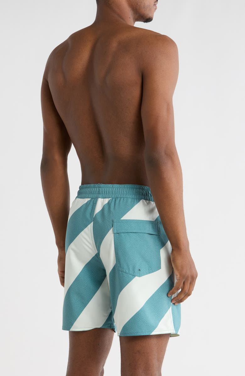 Volcom Way Out Swim Trunks, Alternate, color, Cosmic Blue