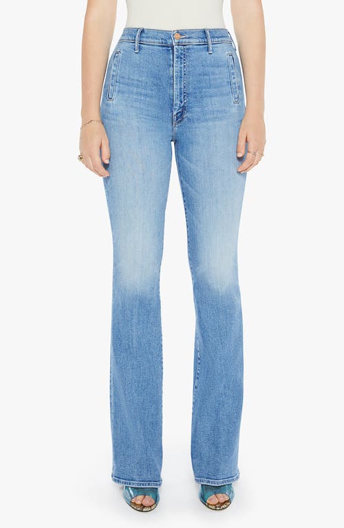 Mother The Drama High Waist Flare Jeans In Tasty Waves