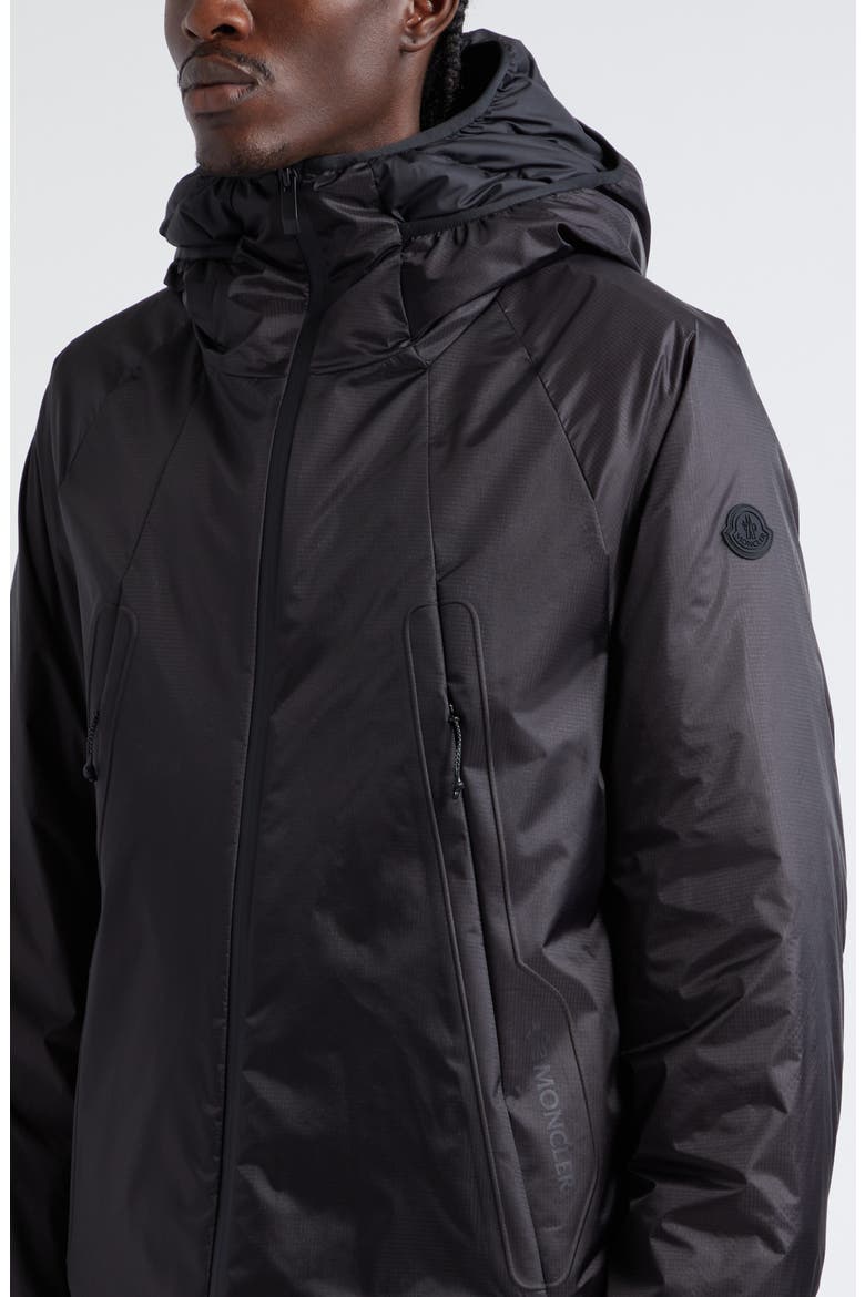 Aberdeen Hooded Down Jacket, Alternate, color, BLACK