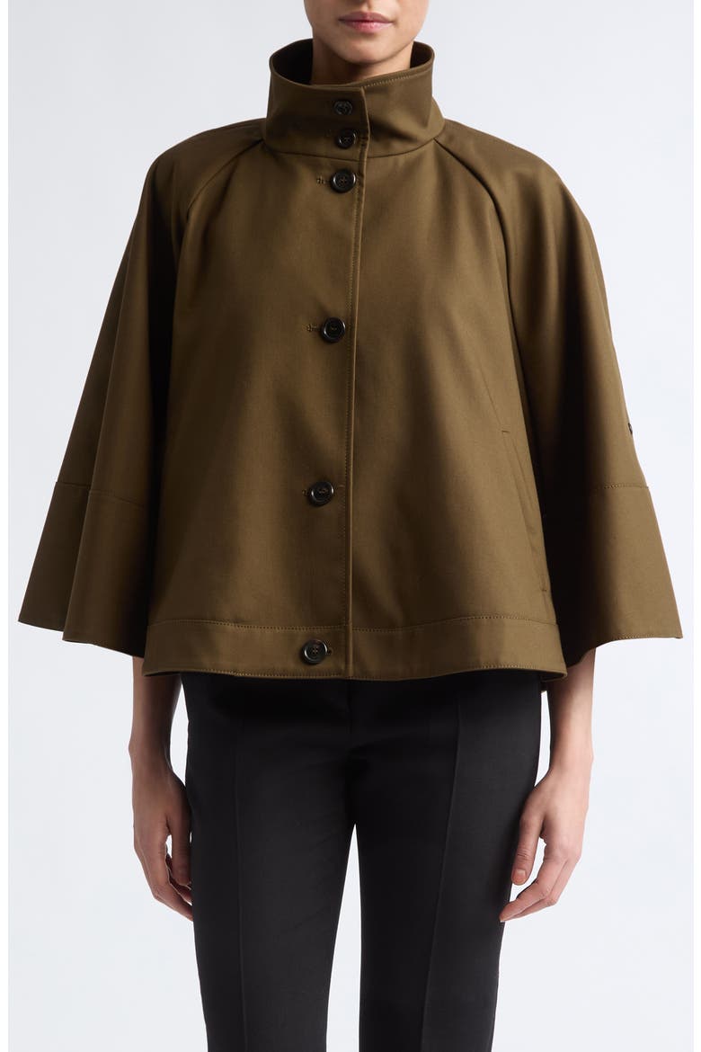 Fulcro Water Repellent Cotton Gabardine Cape, Main, color, KAKI