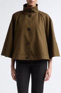 Max Mara Fulcro Water Repellent Cotton Gabardine Cape