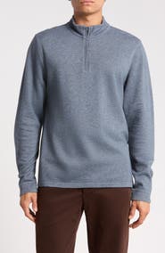 Nordstrom Piquè Quarter Zip Pullover