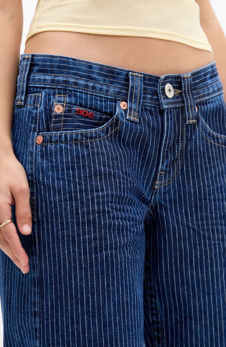 BDG Urban Outfitters Kayla Pinstripe Wide Leg Jeans, Alternate, color, 