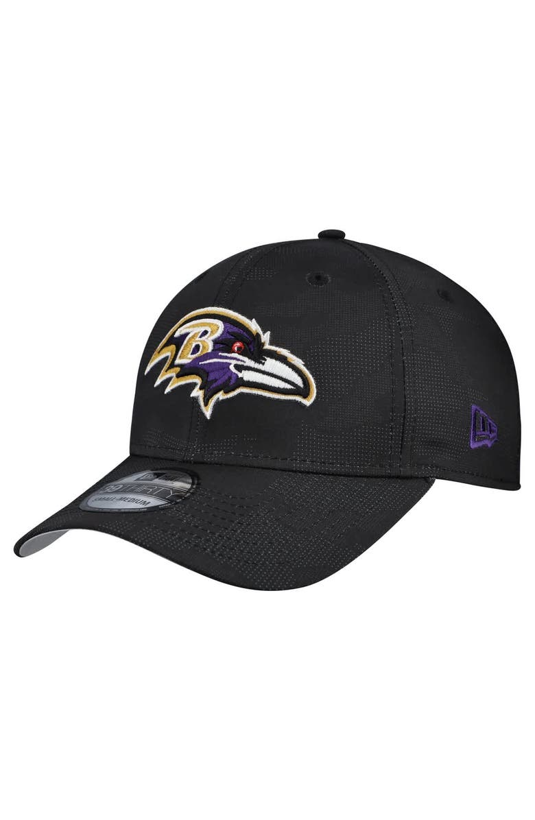 New Era Men's New Era  Black Baltimore Ravens Tonal Camo 39THIRTY Stretch Fit Hat, Main, color, Black