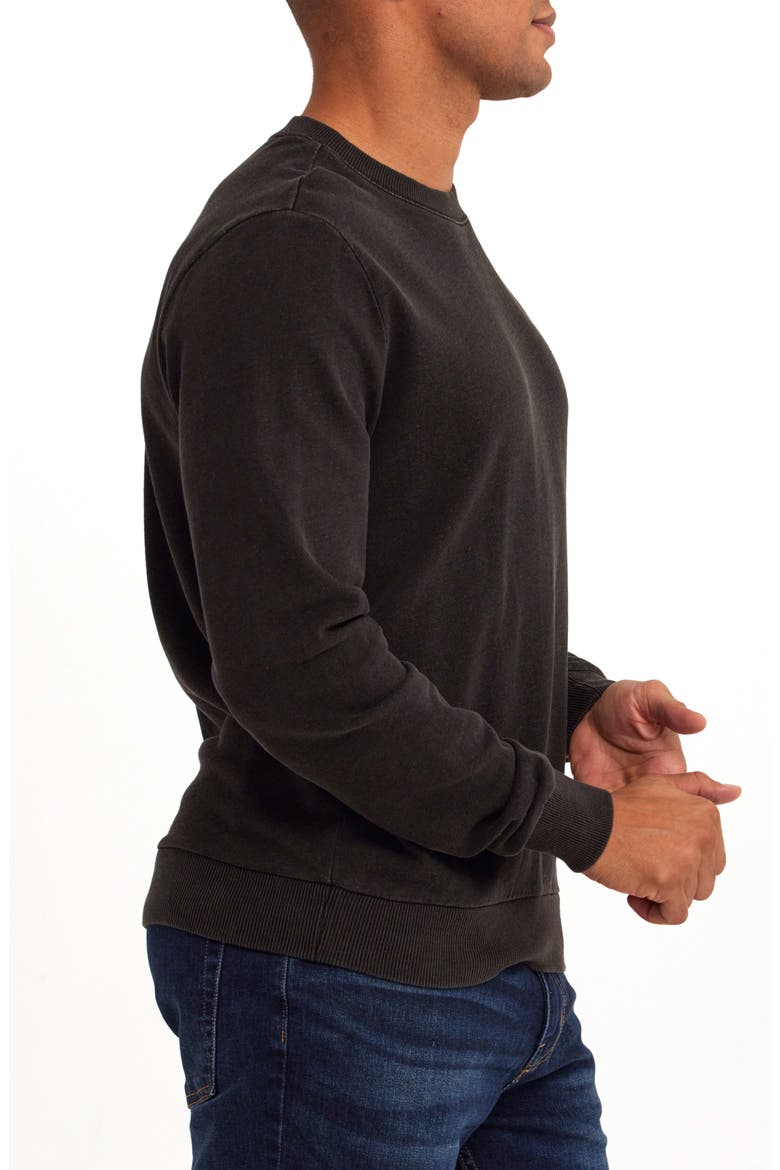 Corey Organic Cotton Terry Sweatshirt, Alternate, color, BLACK WASH