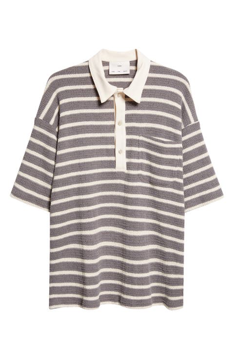 Gym Stripe Bouclé Polo