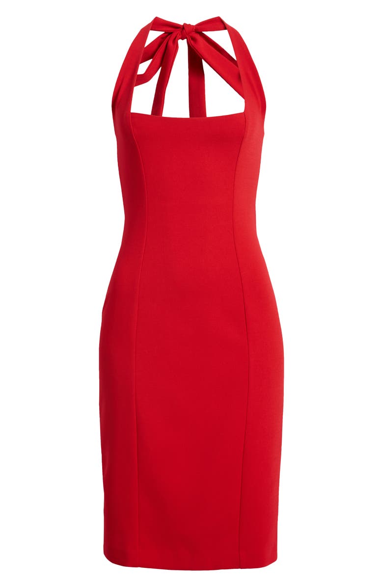 Black Halo Zarela Halter Neck Sheath Cocktail Dress, Alternate, color,