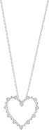 EFFY Sterling Silver Diamond Heart Pendant Necklace