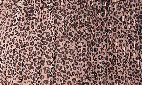 Farm Rio Pleated Leopard Print Midi Skirt In Brown