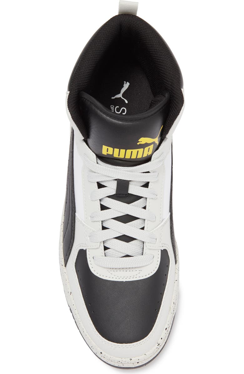 PUMA Rebound Joy High Top Sneaker, Alternate, color, Puma White-Puma Black-Gray