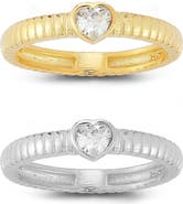 SPHERA MILANO Set of 2 Heart Rings