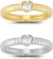 SPHERA MILANO Set of 2 Heart Rings
