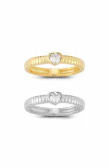 SPHERA MILANO Set of 2 Heart Rings