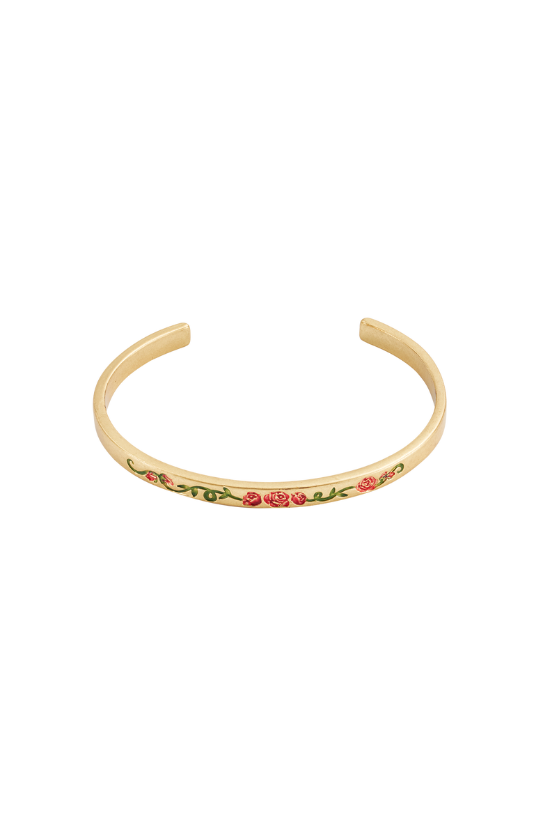 English Rose Gold Bangle, Alternate, color, Gold