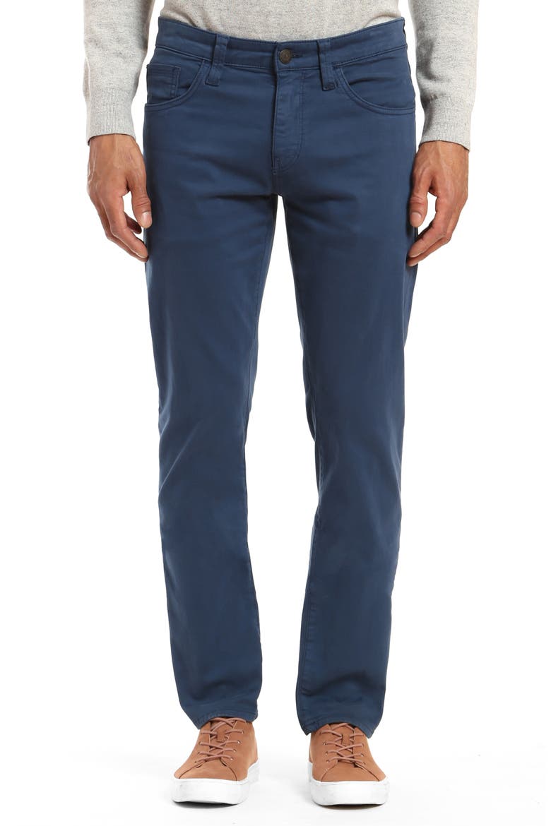 Zach Straight Leg Twill Pants, Main, color, NAVY TWILL