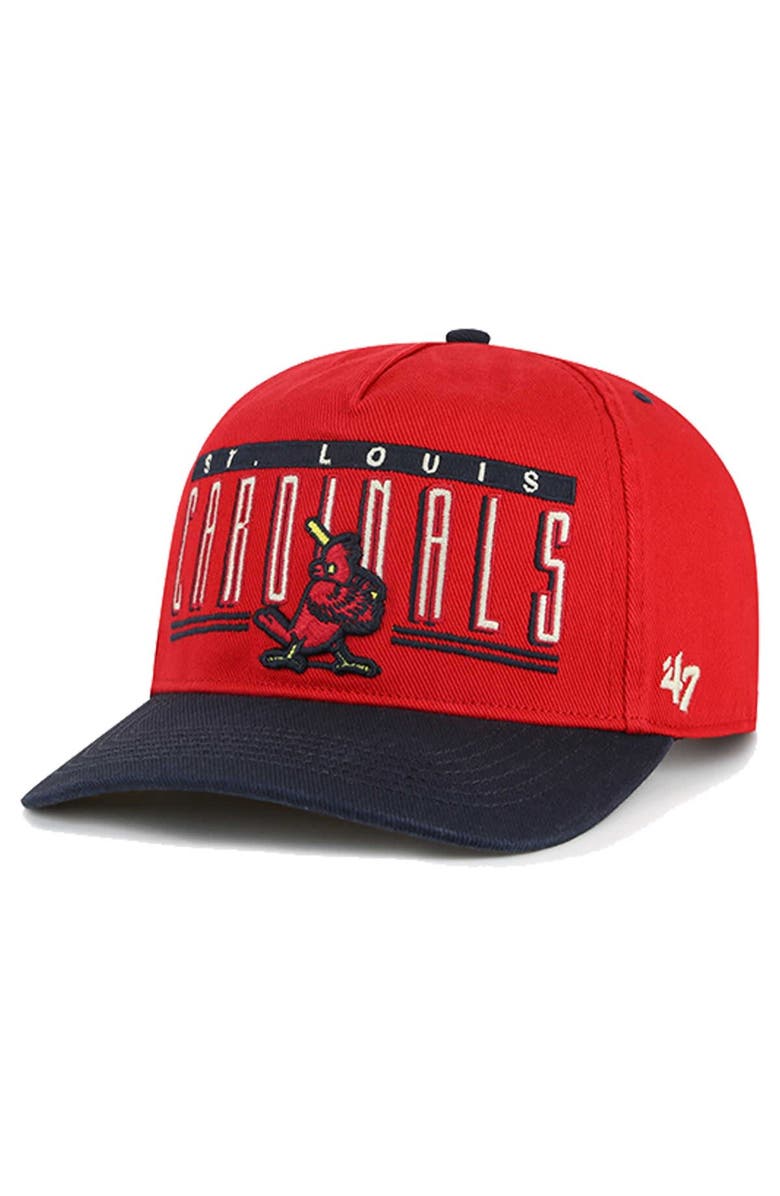 '47 Men's '47 Red St. Louis Cardinals Double Headed Baseline Hitch Adjustable Hat, Main, color,