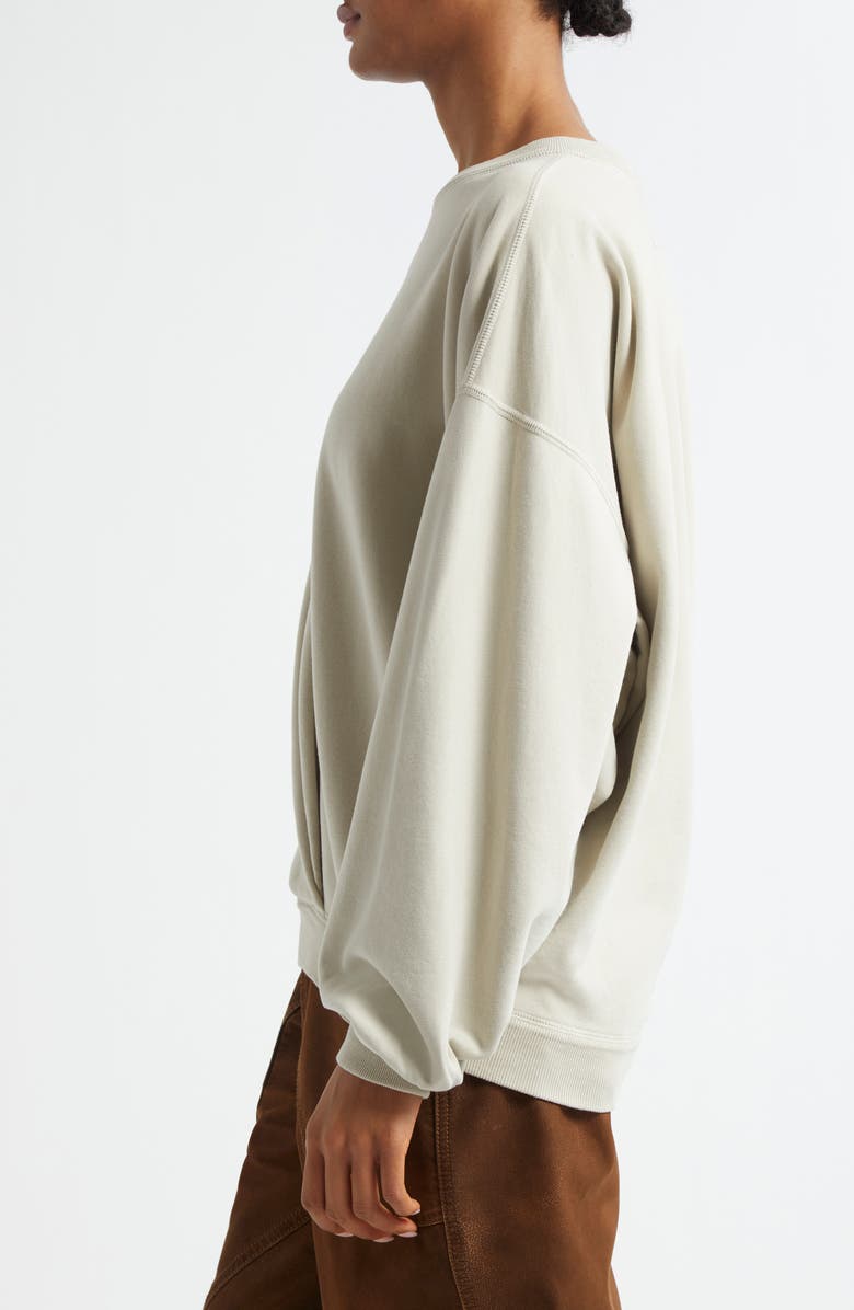 Isabel Marant Étoile Sauria Drop Shoulder Cotton Sweatshirt, Alternate, color, Ecru
