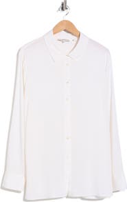 Vince Stretch Silk Slim Blouse