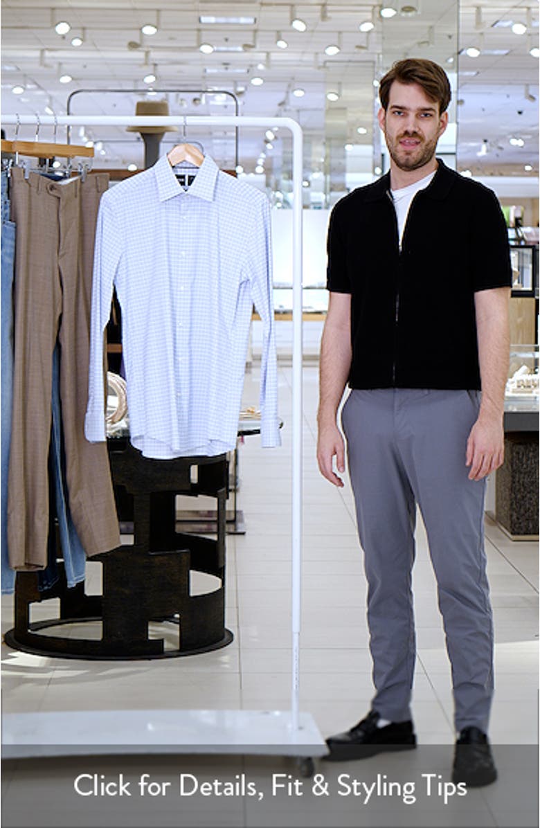 Hank Kent Slim Fit Plaid Performance Twill Dress Shirt, sales video thumbnail