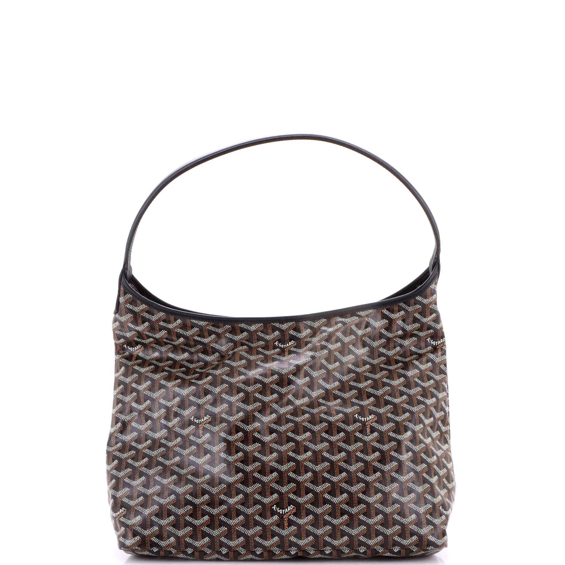 Pre-Owned Goyard Boheme Hobo Coated Canvas, Alternate, color, Black