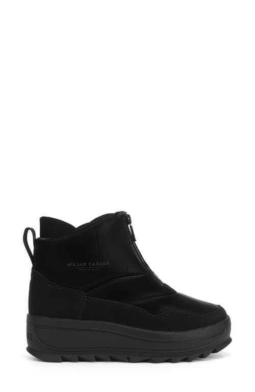 Pajar Gala Front Zip Waterproof Platform Ankle Bootie In Black