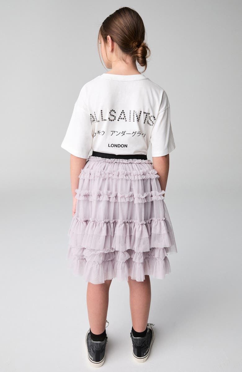 smALLSAINTS by ALLSAINTS Kids' Asymmetric Ruffle Tulle Skirt, Alternate, color, Purple