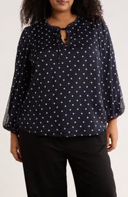 Adrianna Papell Ruffle Long Sleeve Top