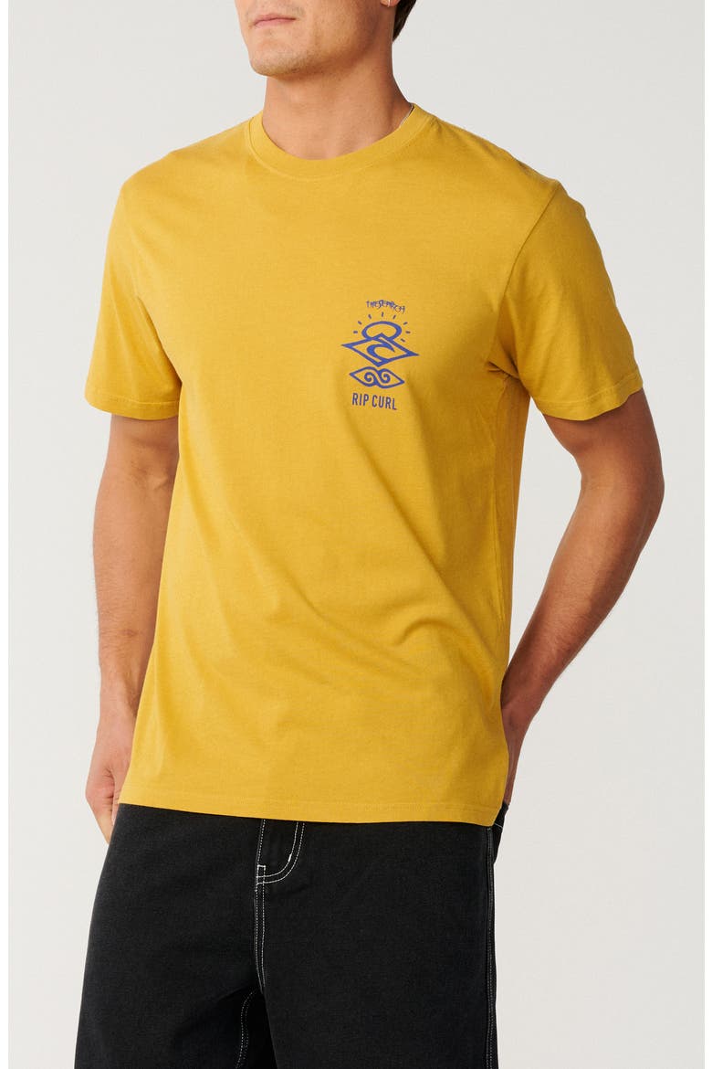 Search Icon Organic Cotton Graphic T-Shirt, Main, color, MUSTARD GOLD
