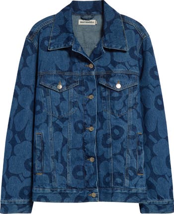 Marimekko Maridenim Murros Unikko Denim Trucker Jacket