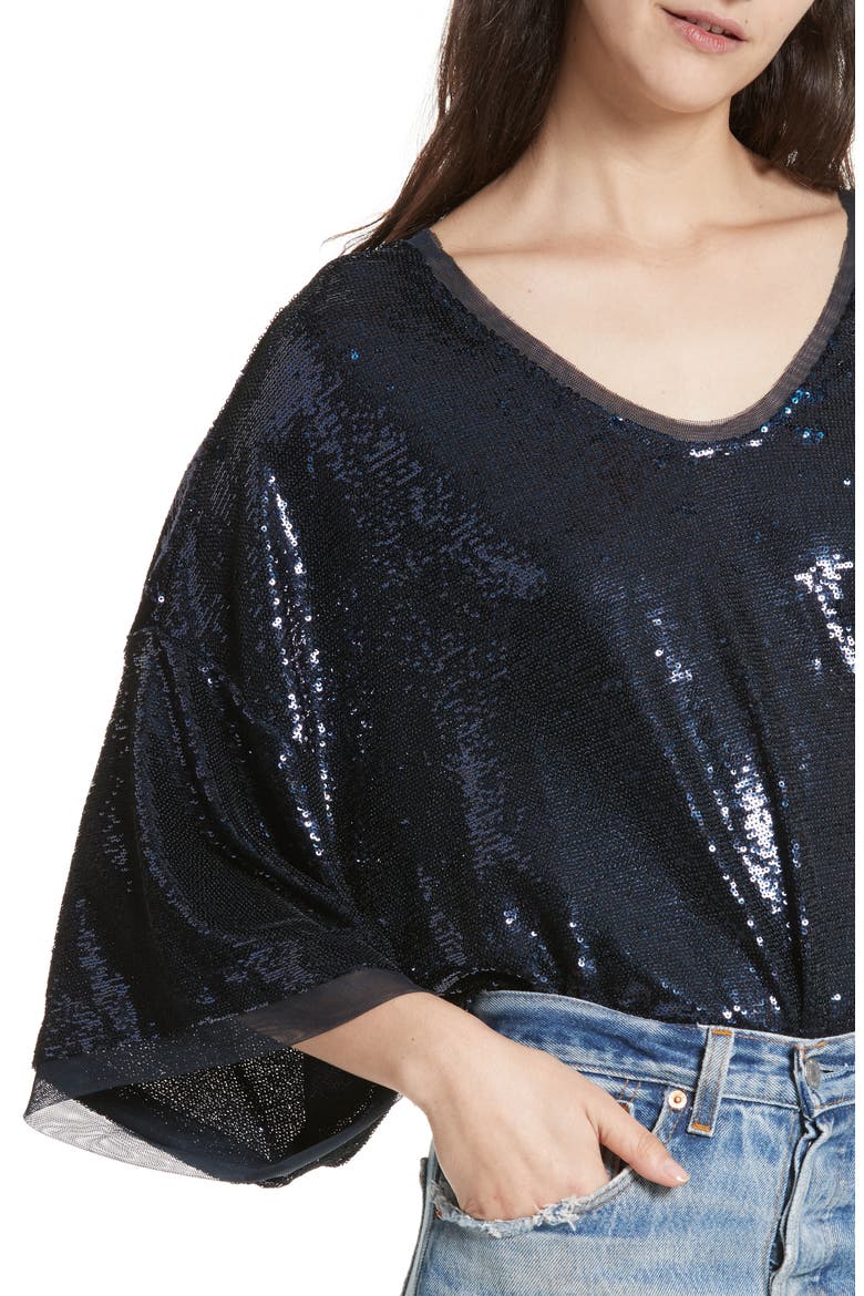 Champagne Dreams Top, Alternate, color, NAVY