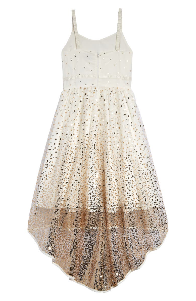 Marchesa Kids' Sequin High-Low Party Dress, Alternate, color, 