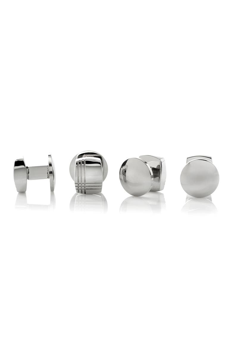 Tartan Stud Set, Alternate, color, SILVER