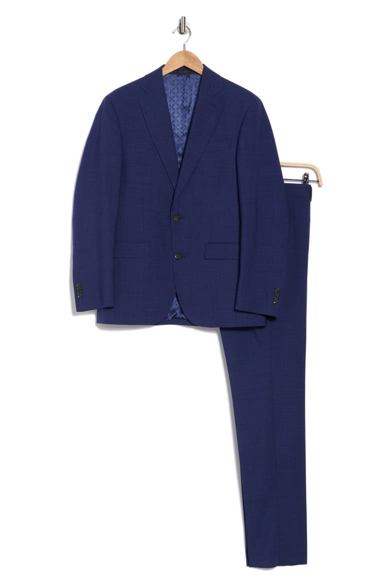 Expo Solid Wool Suit, Alternate, color, NAVY