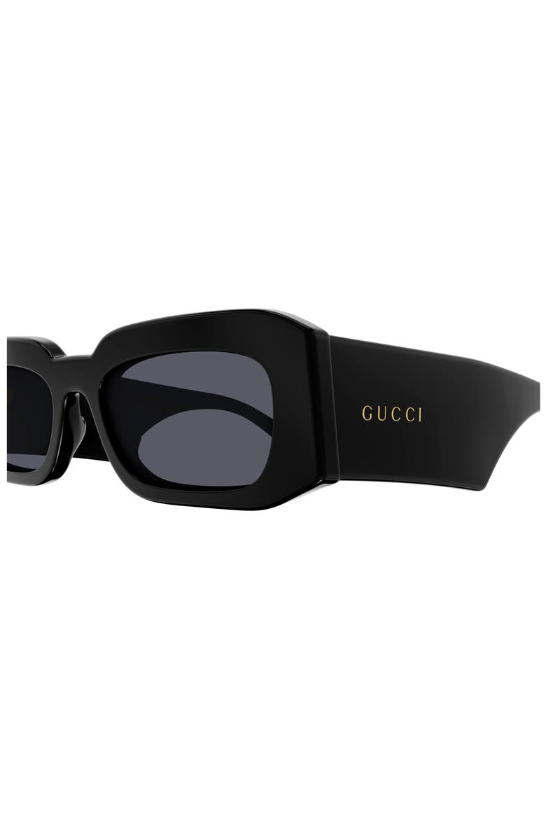 Rectangular Sunglasses, Alternate, color, BLACK
